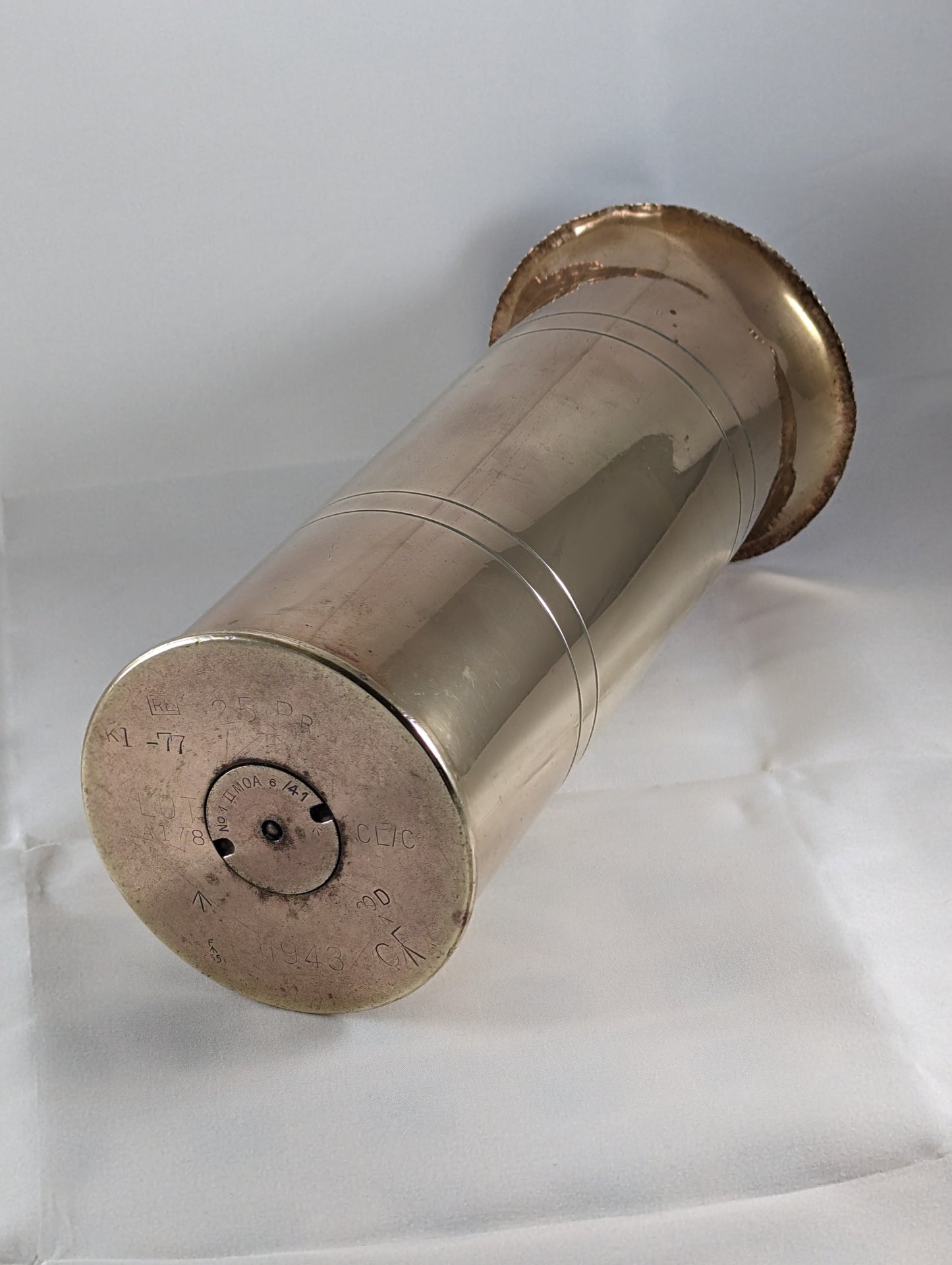 Trench Art WW2 25 Pounder Trench Art Vase