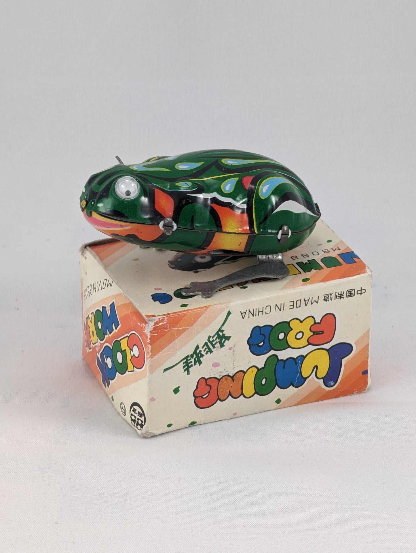 Old Vintage Tinplate Mouse and a Jumping Frog
