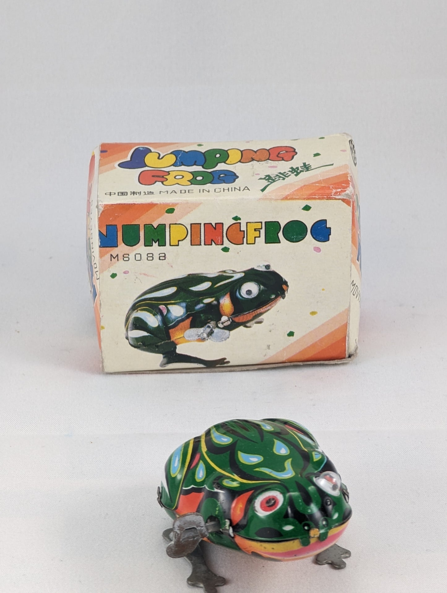 Old Vintage Tinplate Mouse and a Jumping Frog