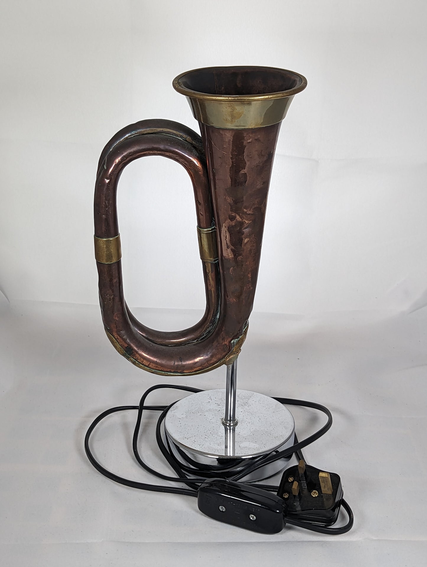 Trench Art Bugle Lamp