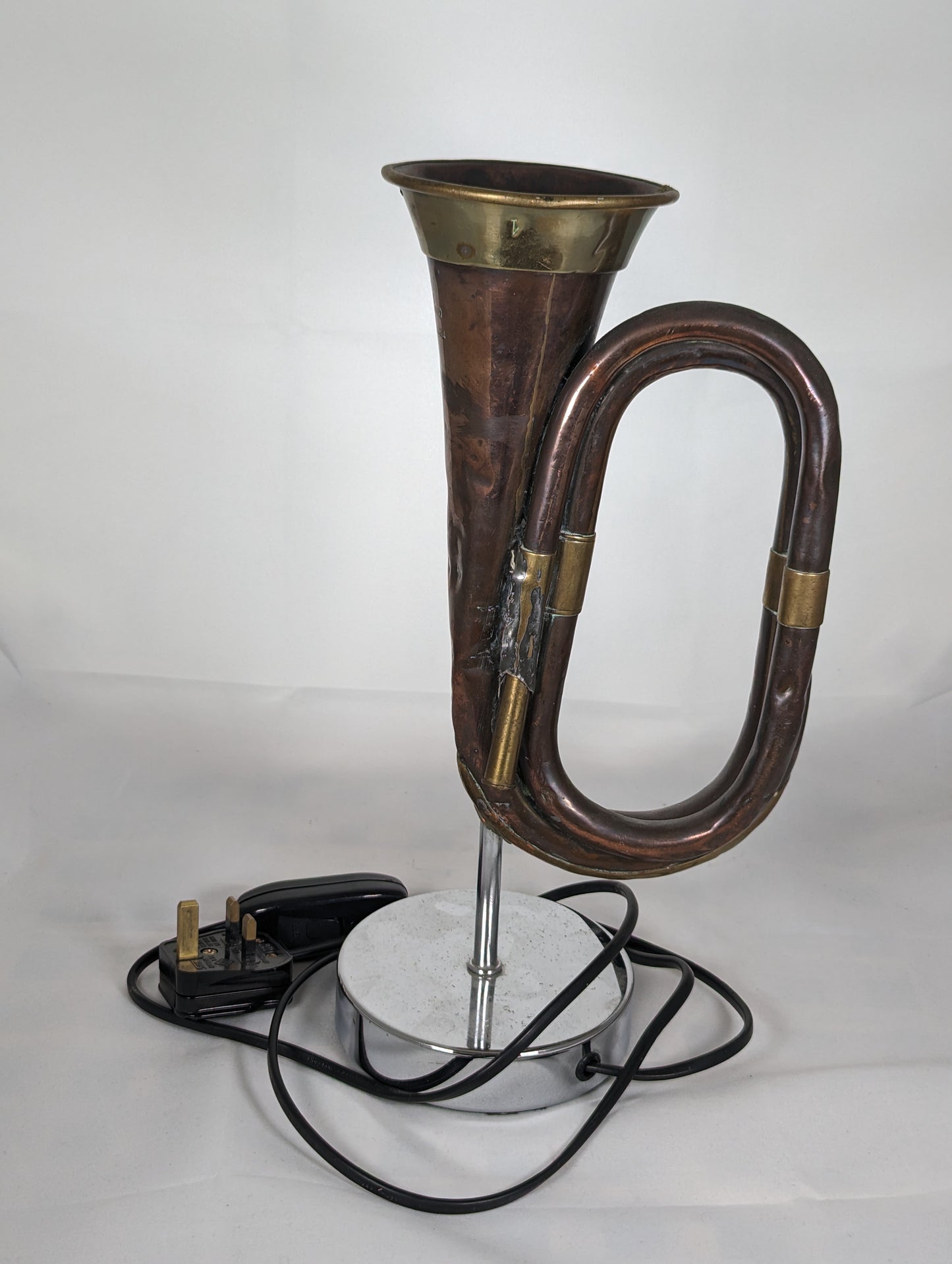 Trench Art Bugle Lamp
