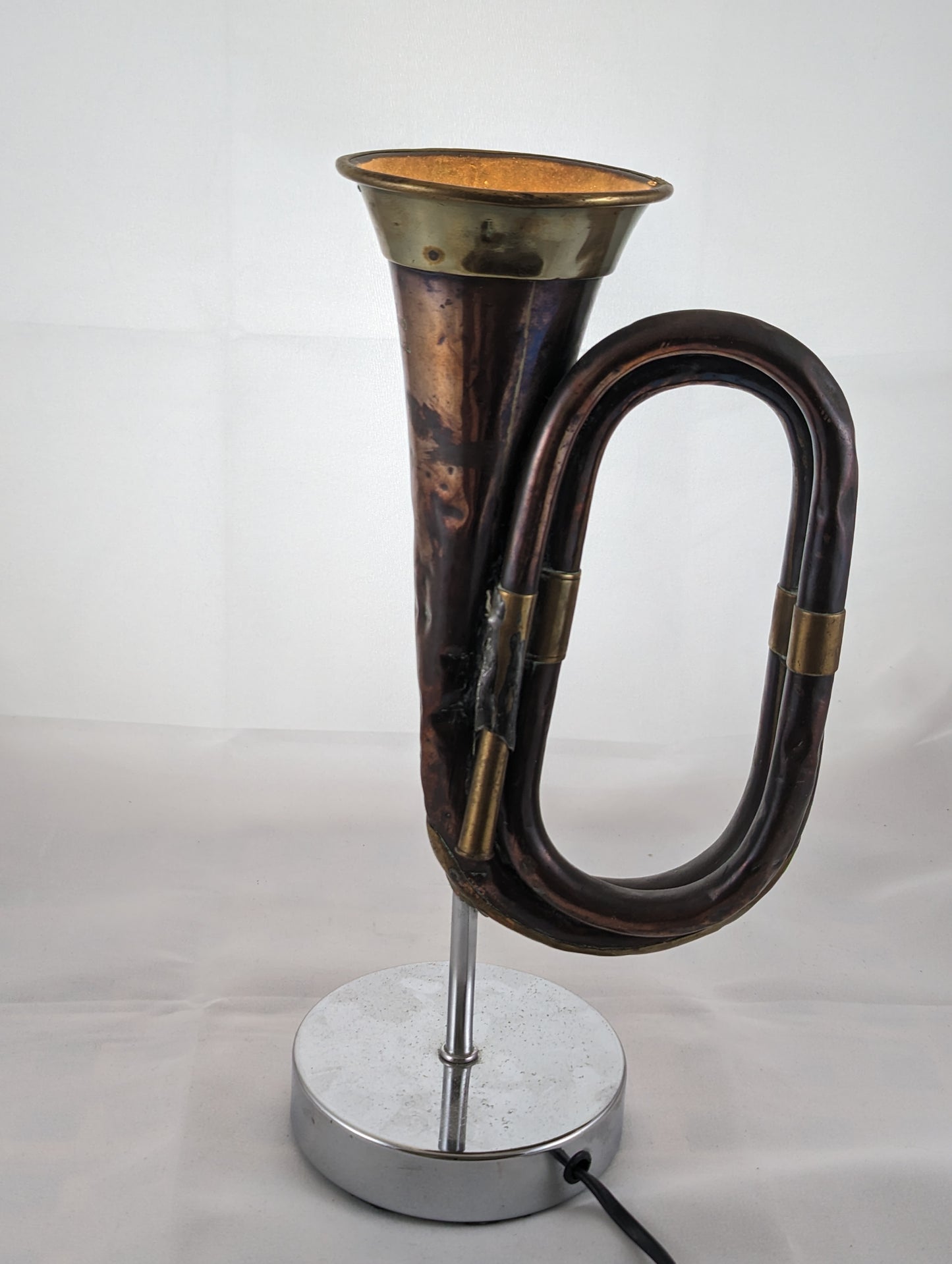 Trench Art Bugle Lamp