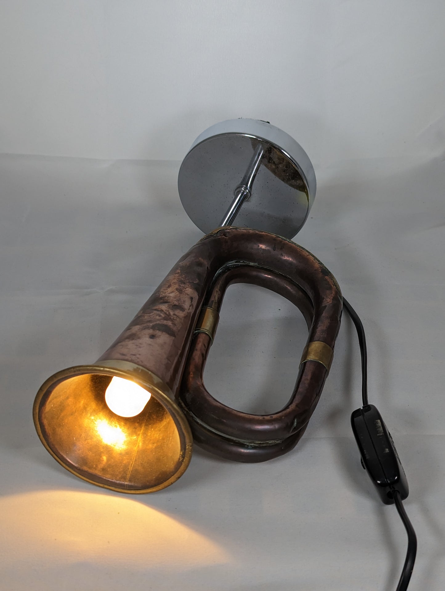 Trench Art Bugle Lamp