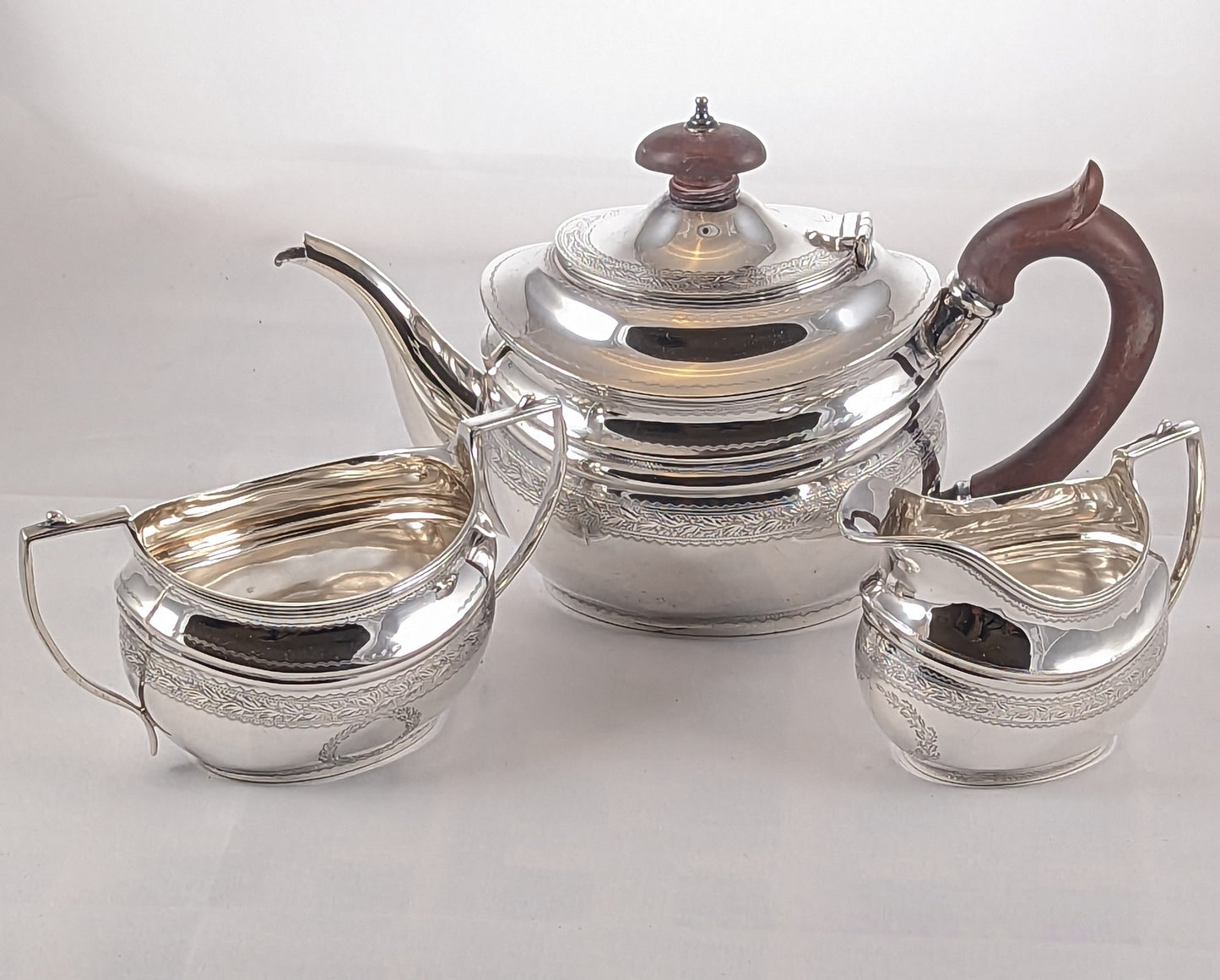 Charles Stuart Harris Antique Sterling Silver Tea Set