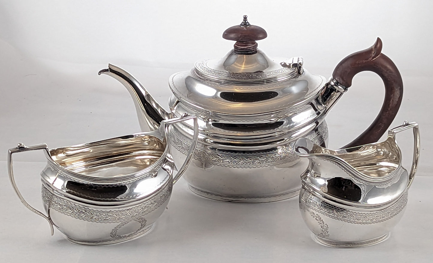 Charles Stuart Harris Antique Sterling Silver Tea Set