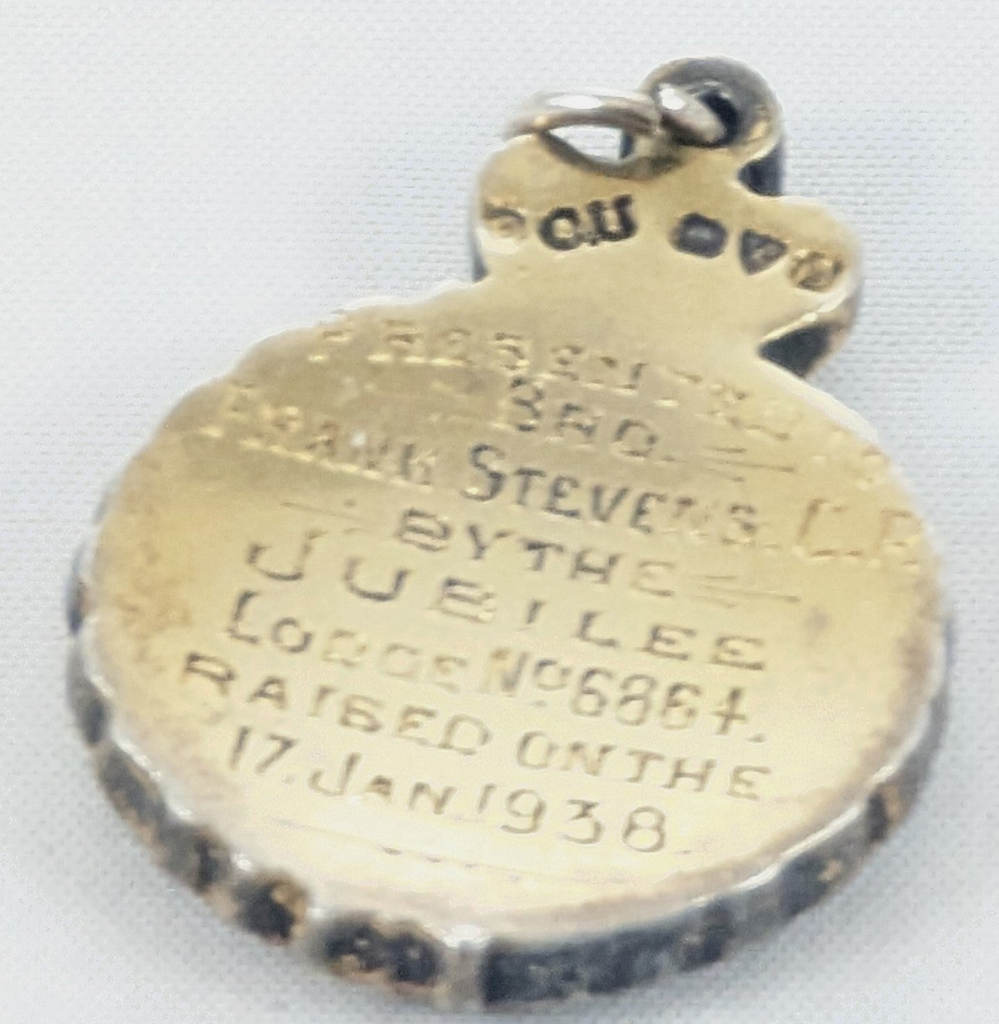 Solid Silver Enamel FOB/Medal Jubilee Lodge No. 6864
