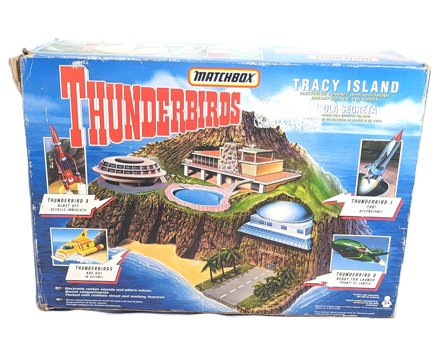 Vintage Thunderbirds Tracy Island Matchbox in Original Box