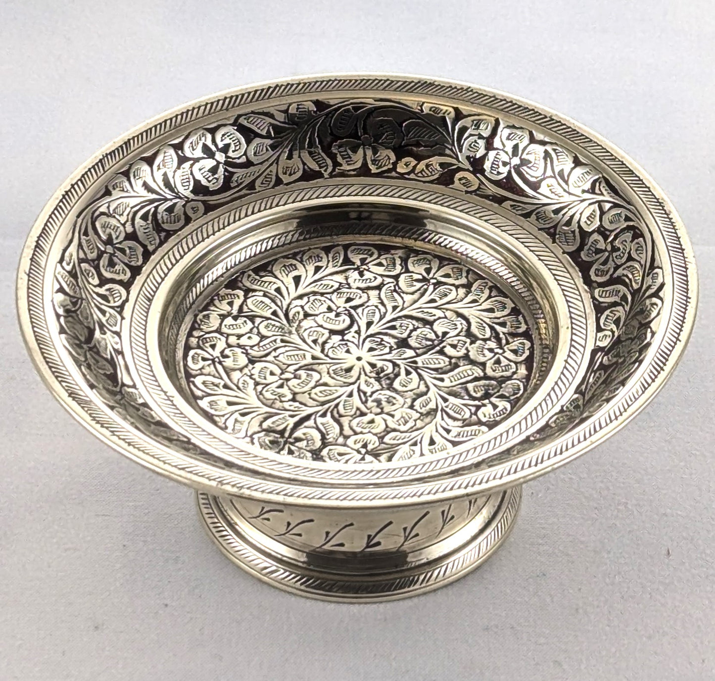 Vintage Brass Pedestal Bon Bon Dish