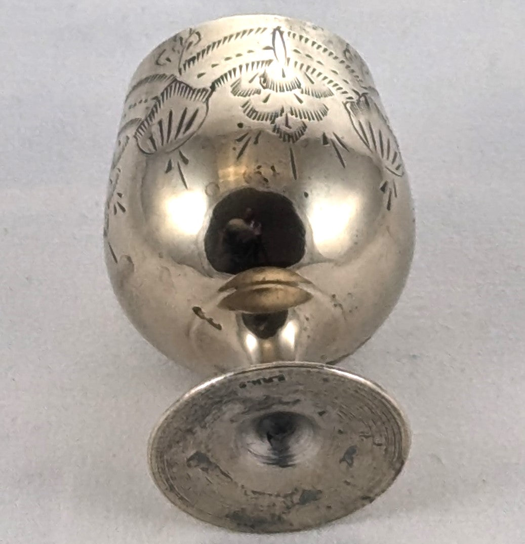 Miniature Brass Wine Goblet