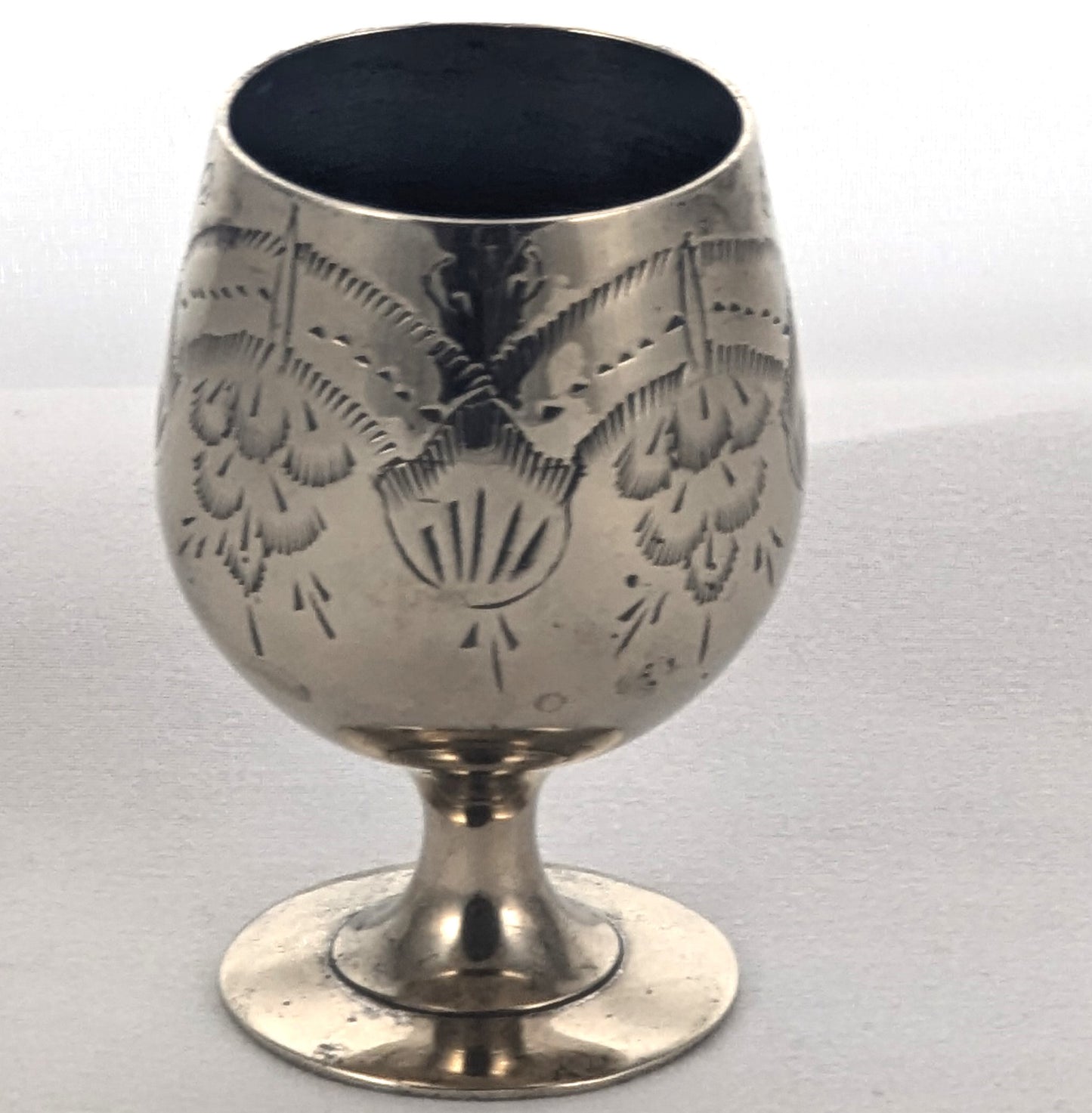 Miniature Brass Wine Goblet