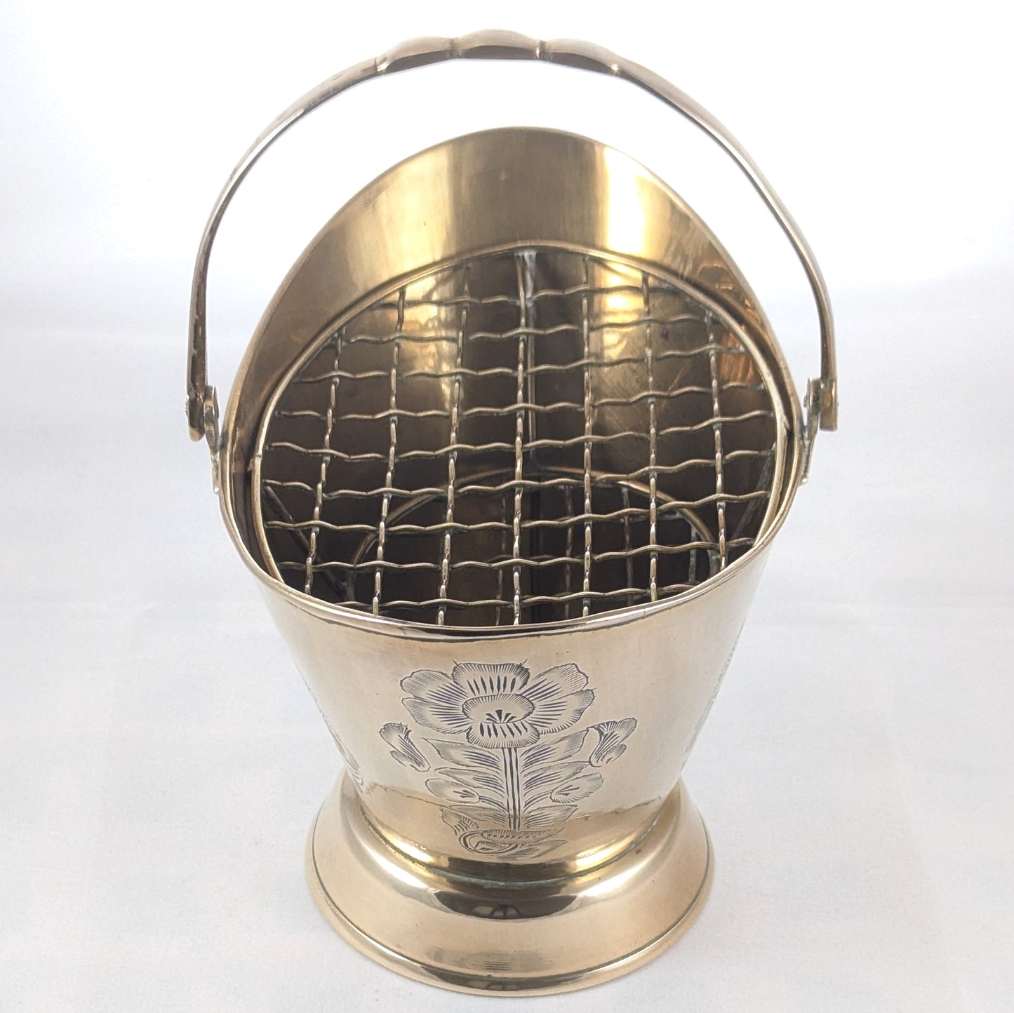 Antique Miniature Brass Coal Scuttle