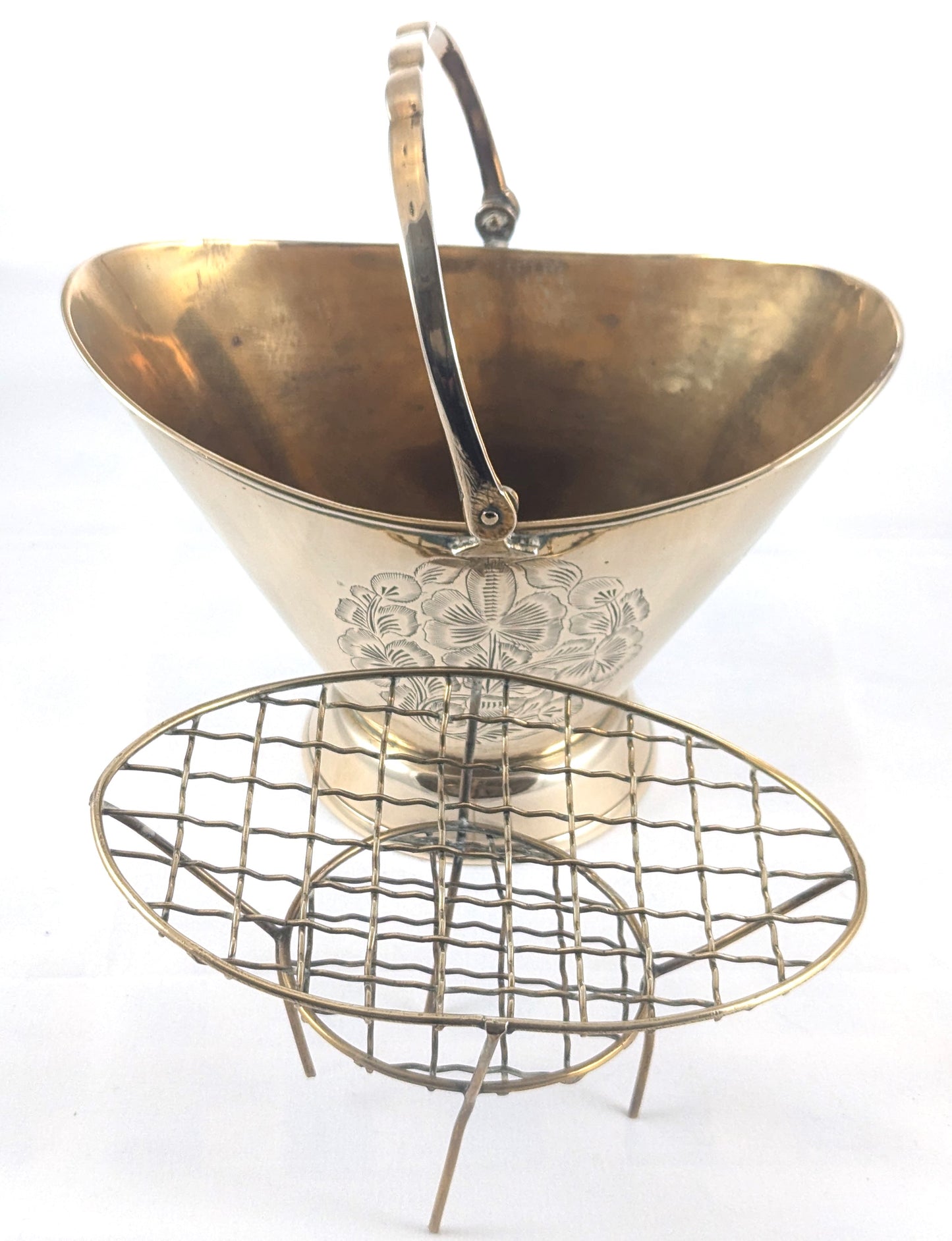 Antique Miniature Brass Coal Scuttle