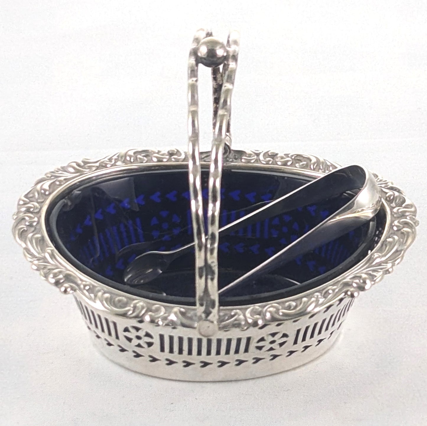 Vintage Sugar Cube Bowl and Tongs