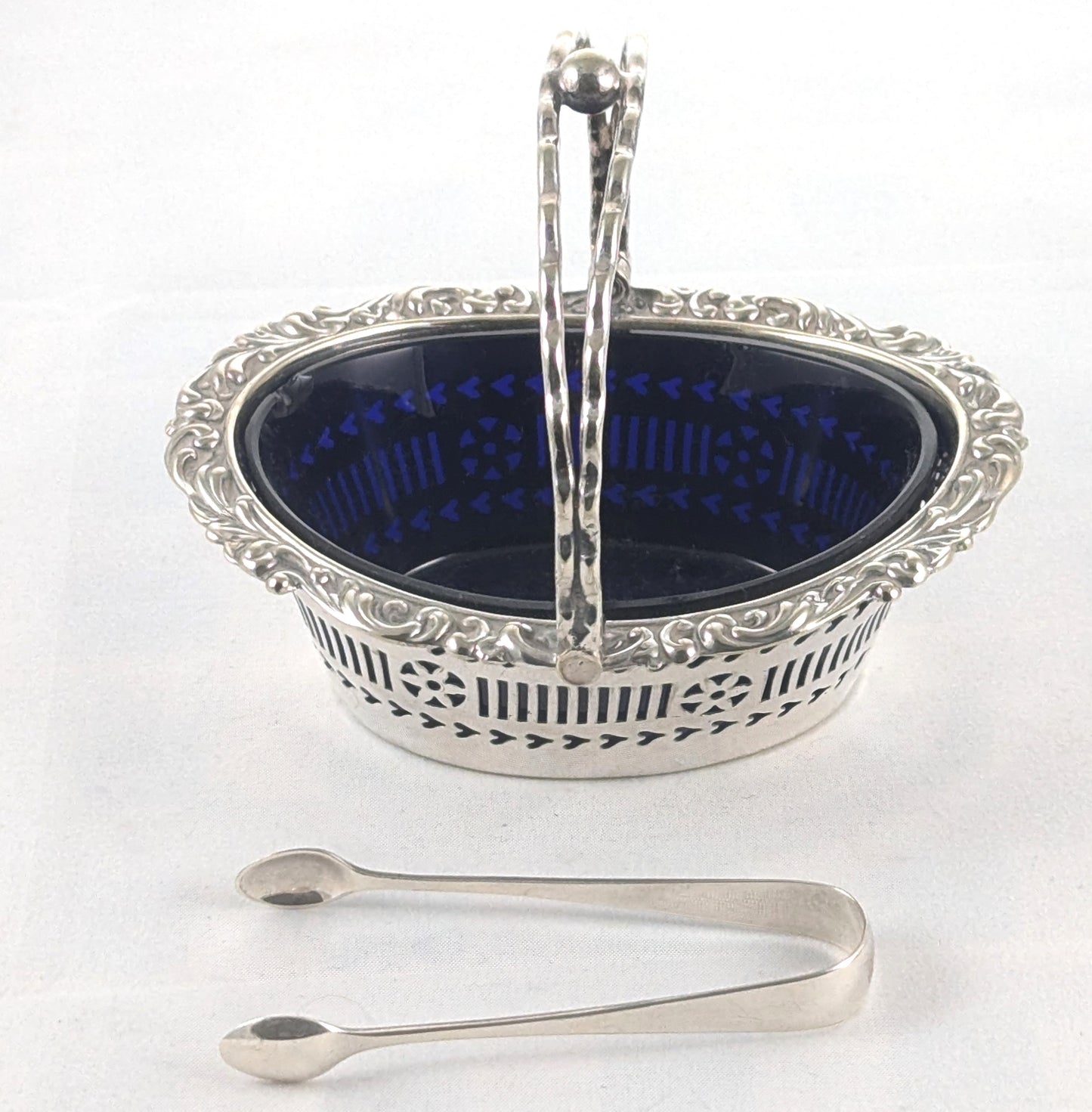 Vintage Sugar Cube Bowl and Tongs