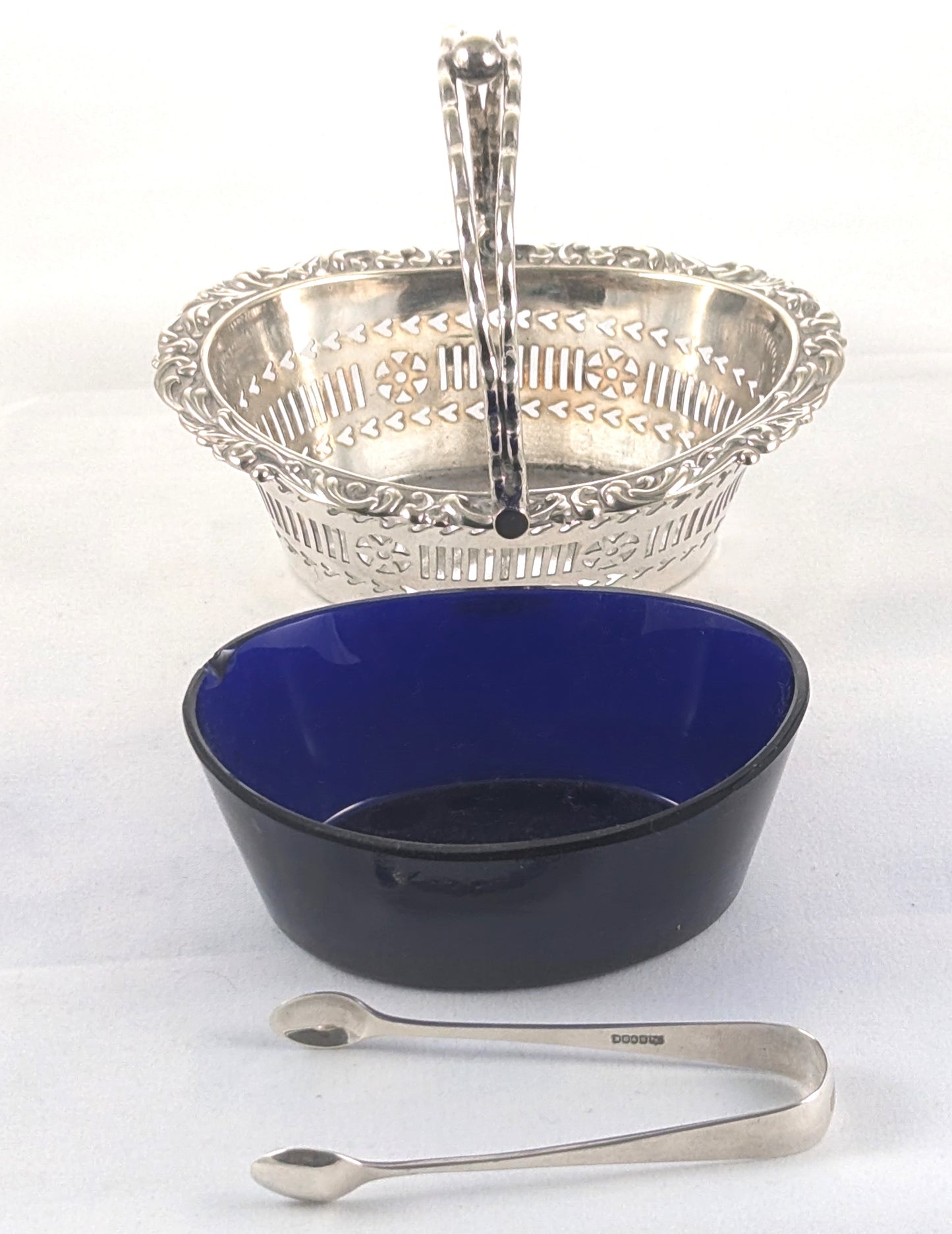 Vintage Sugar Cube Bowl and Tongs