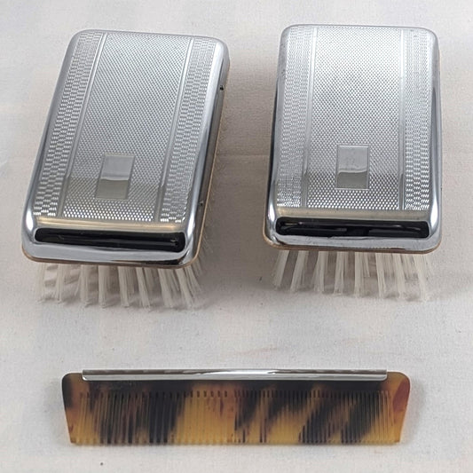 Vintage Mens Travel Set Cased