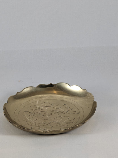 Brass Floral Dish