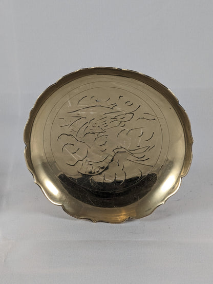 Brass Floral Dish