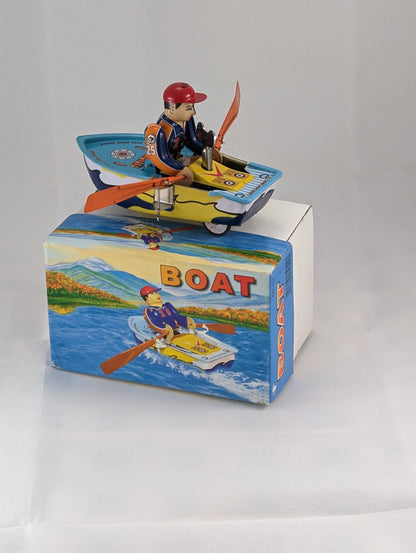 Retro Wind Up Boy In Boat