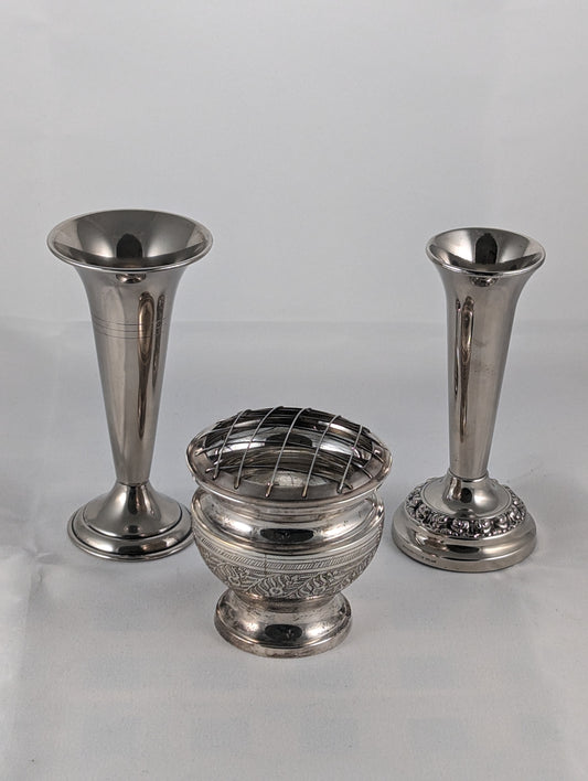 Vintage Silver Plated Vases