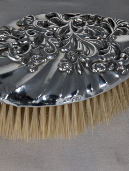 Solid Silver Vanity Hair Brushes