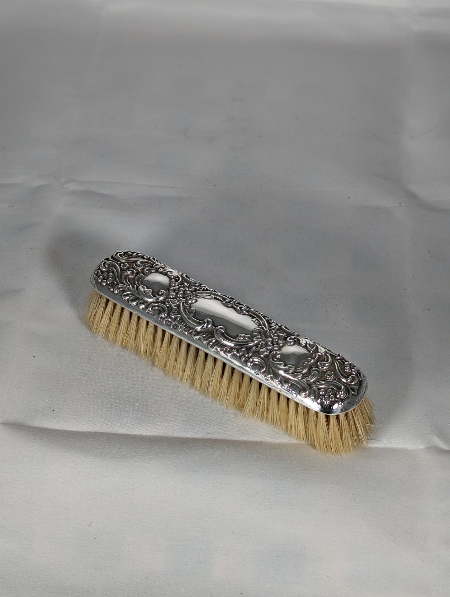 Solid Silver Vanity Hair Brushes