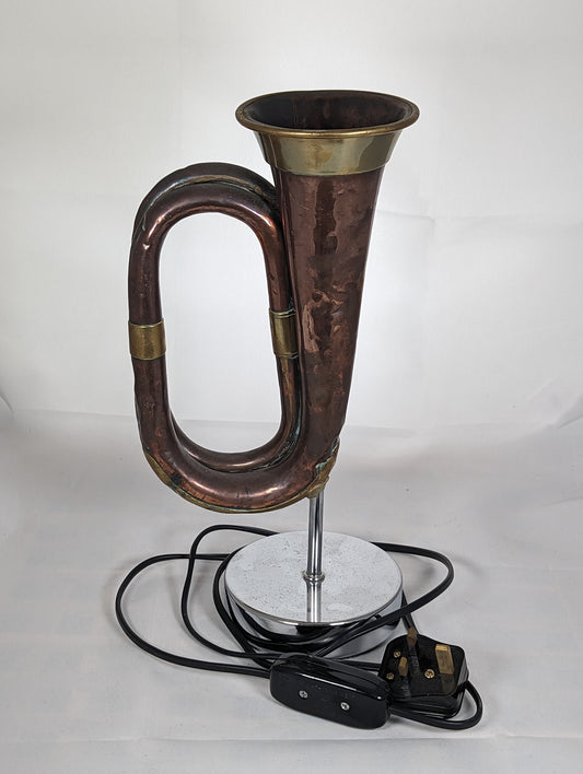 Trench Art Bugle Lamp