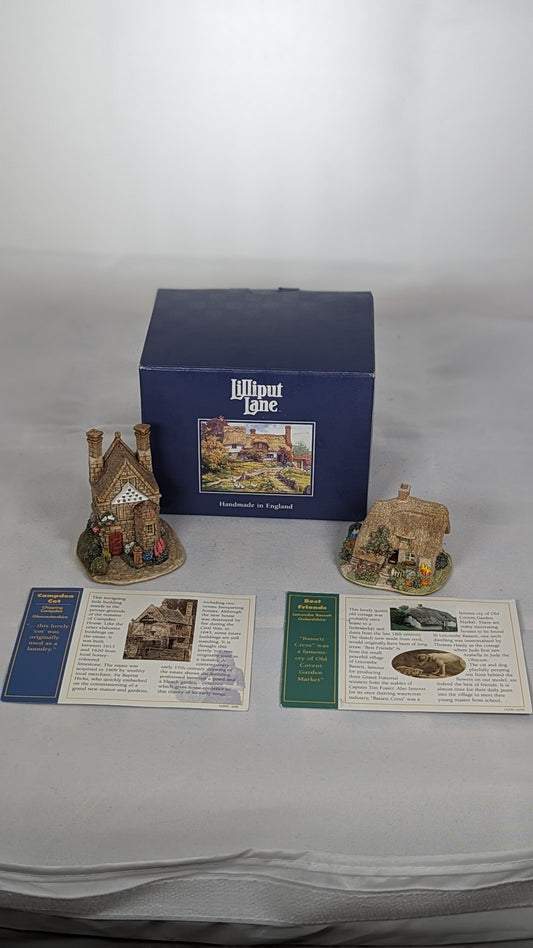 Lilliput Lane "Campden Cot" Boxed + "Best Friends"