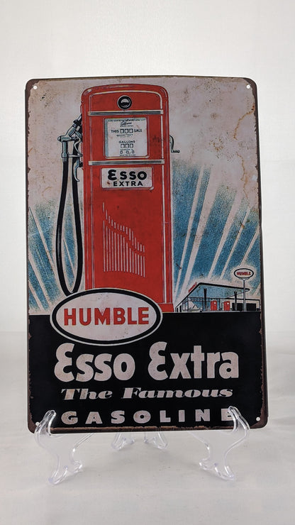 Vintage Style Tin Esso Motor Oil Sign