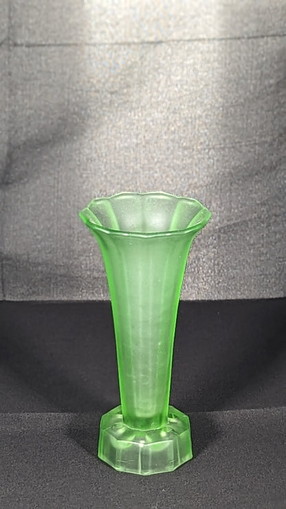 Vintage Vaseline Glass Vase