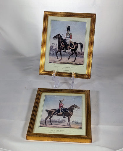 Officer On Horseback 2 x Military Prints