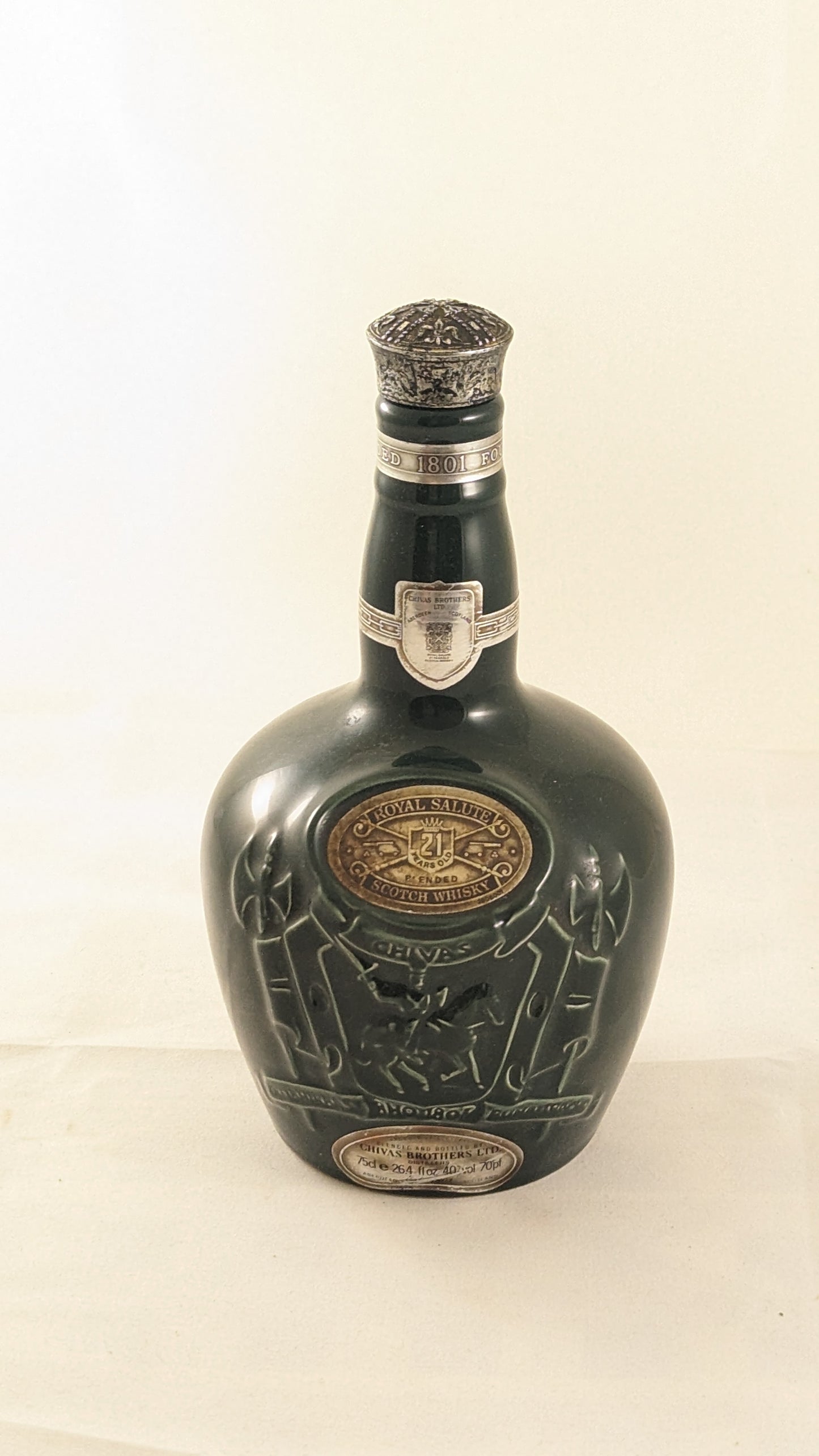 Vintage Original Chivas Royal Salute Whisky Decanter (Green)