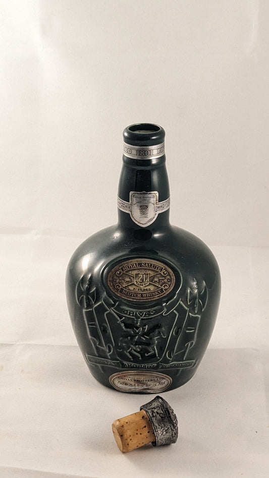 Vintage Original Chivas Royal Salute Whisky Decanter (Green)