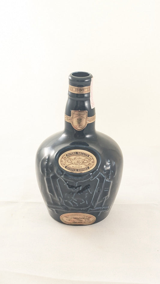 Vintage Chivas Royal Salute Whisky Decanter (Blue)