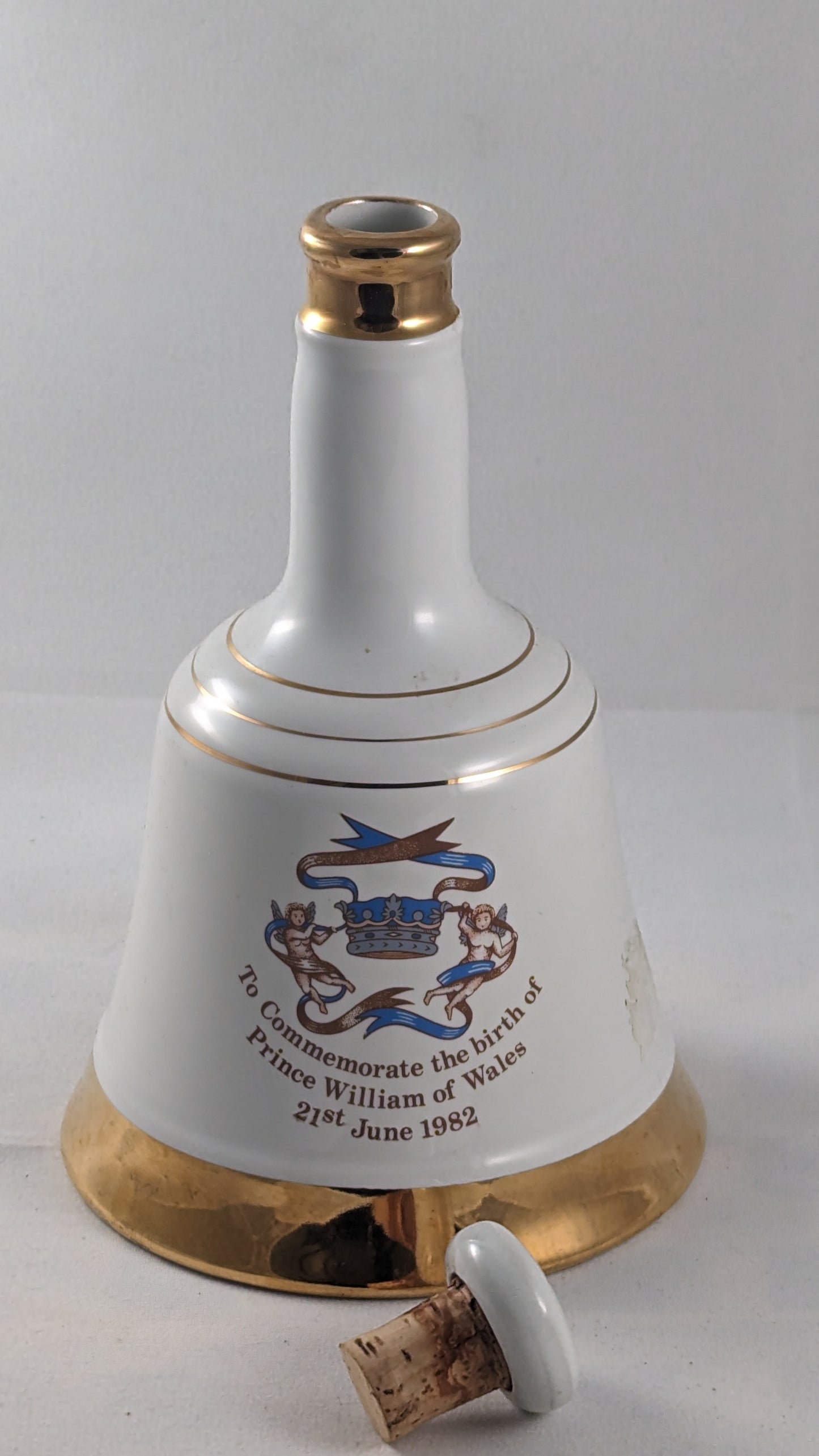 Vintage Bell's Scotch Whisky Commemorative Porcelain Decanter