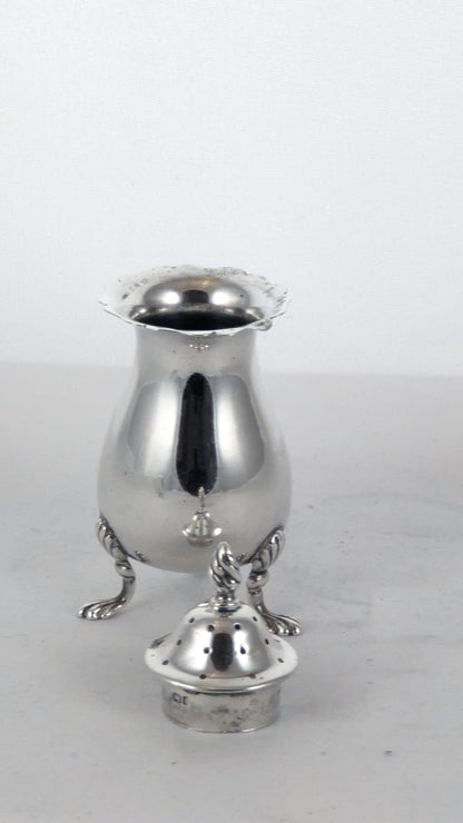 Solid Silver Salt/Pepper Shaker 1905/6