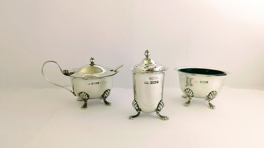 Solid Silver William Adams Cruet Set