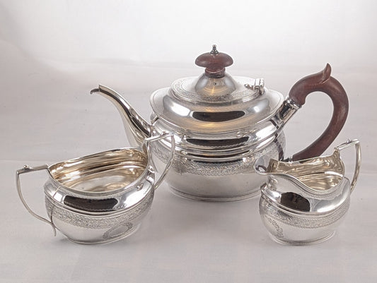 Charles Stuart Harris Antique Sterling Silver Tea Set