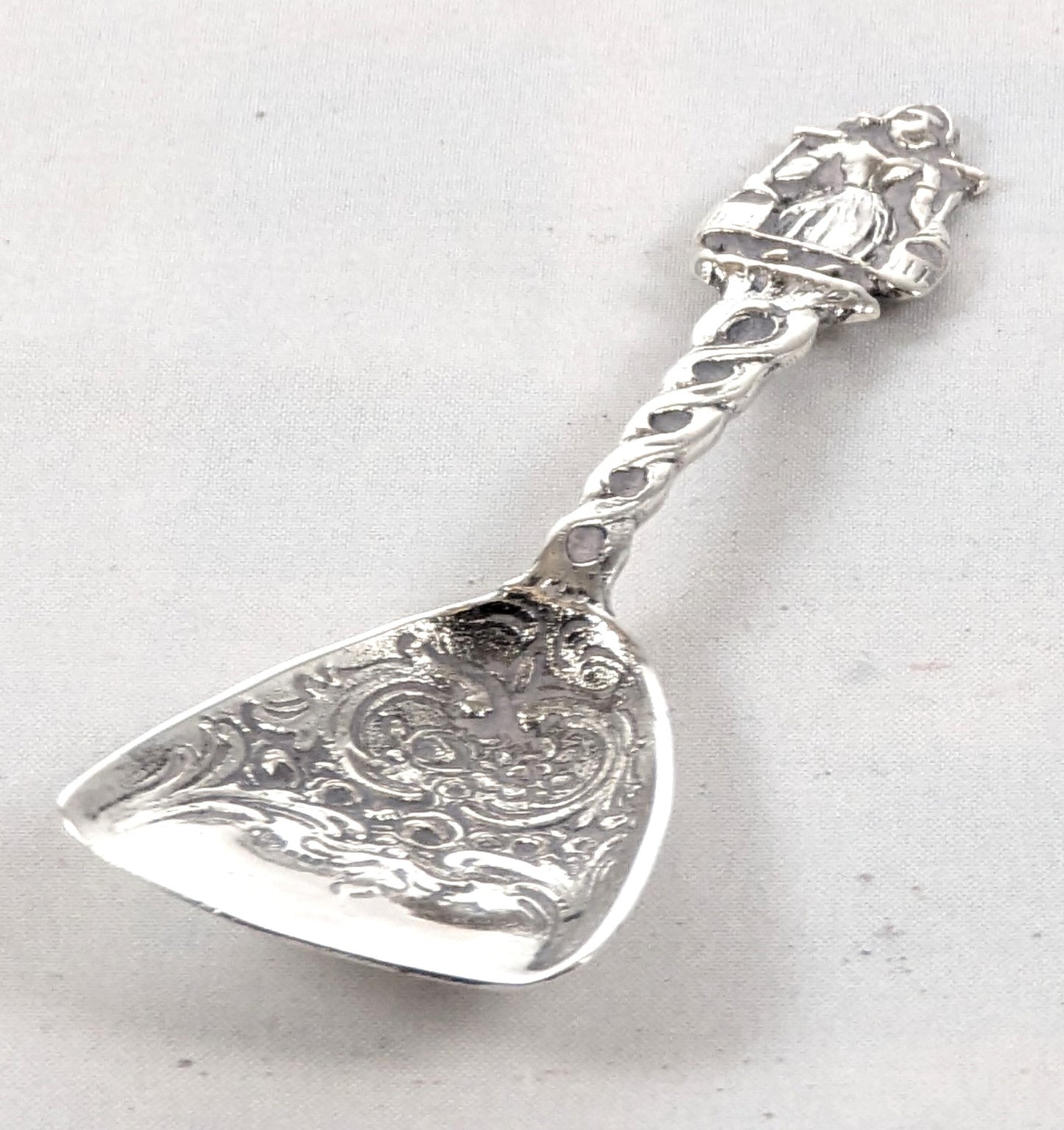 Antique Solid Silver Dutch Caddy Spoon