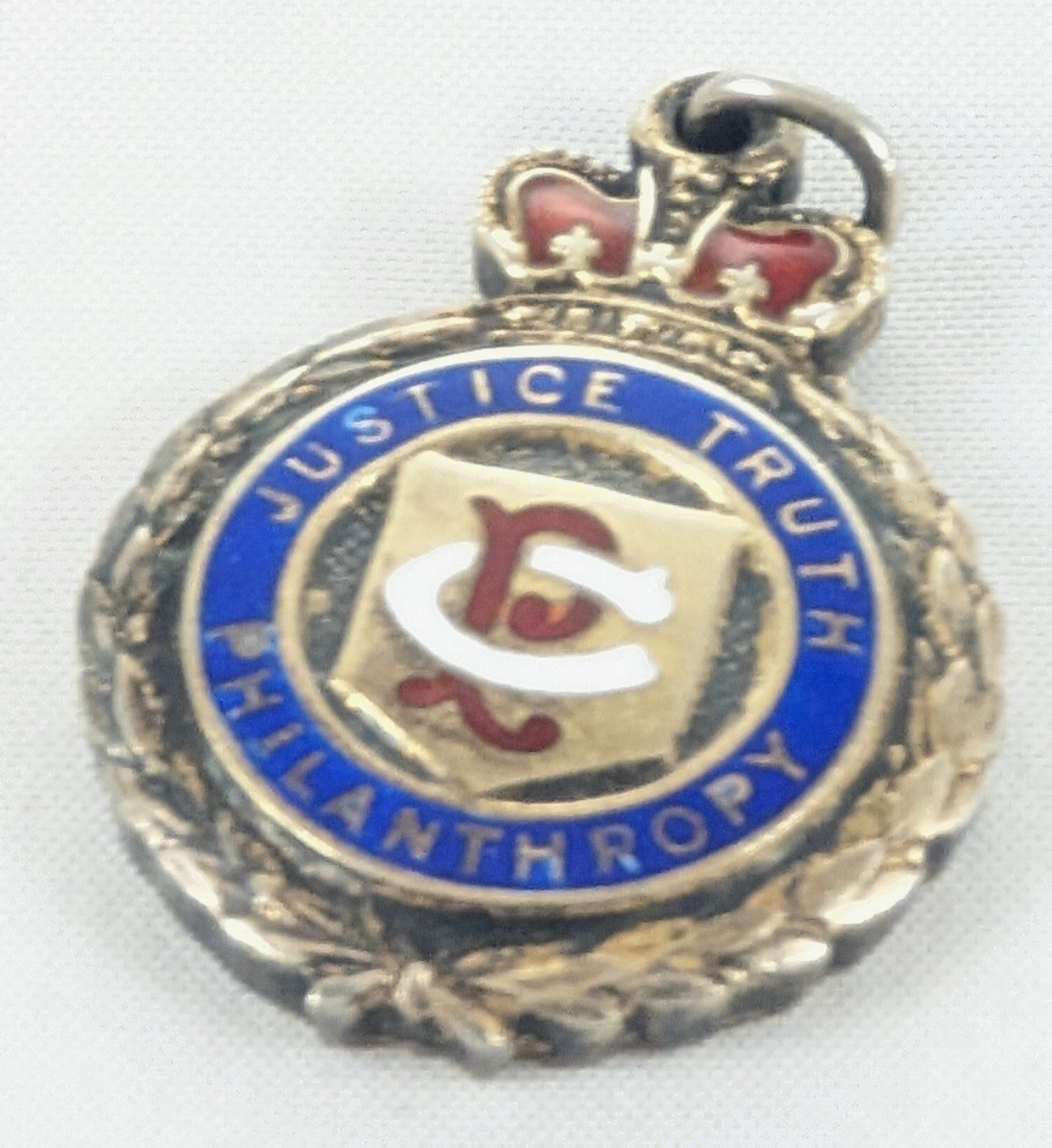 Solid Silver Enamel FOB/Medal Jubilee Lodge No. 6864