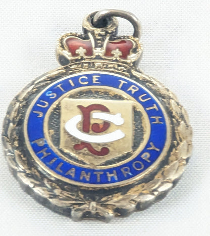 Solid Silver Enamel FOB/Medal Jubilee Lodge No. 6864