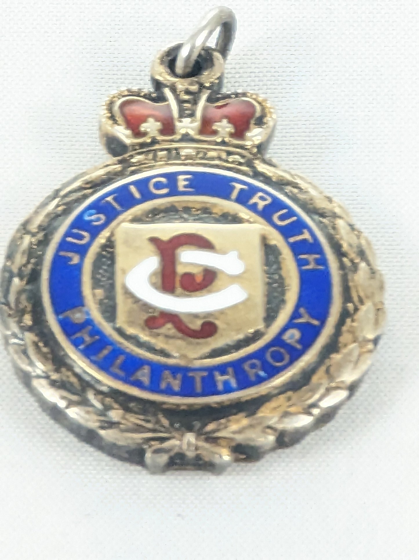 Solid Silver Enamel FOB/Medal Jubilee Lodge No. 6864