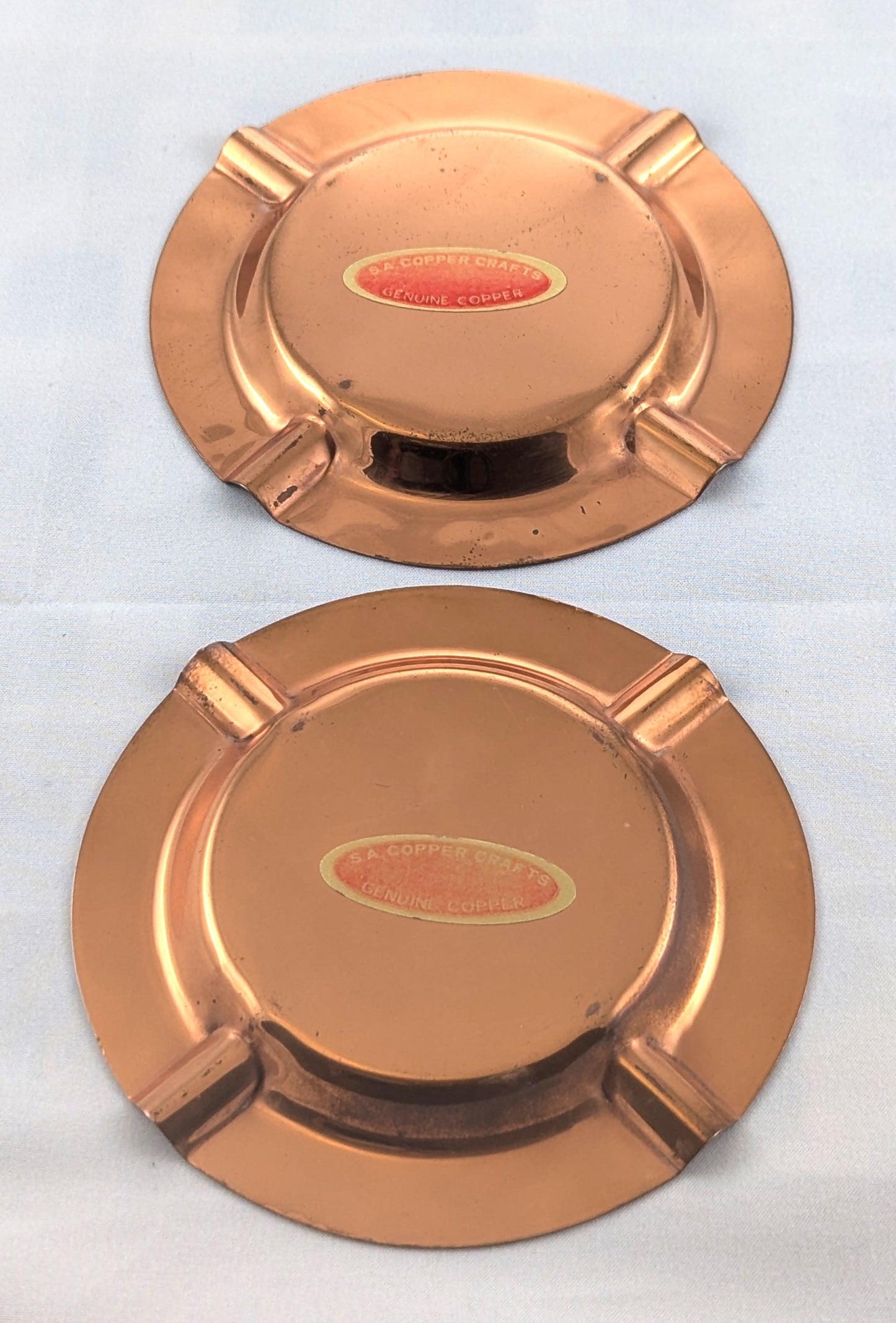 Vintage Copper Antelope Ashtrays