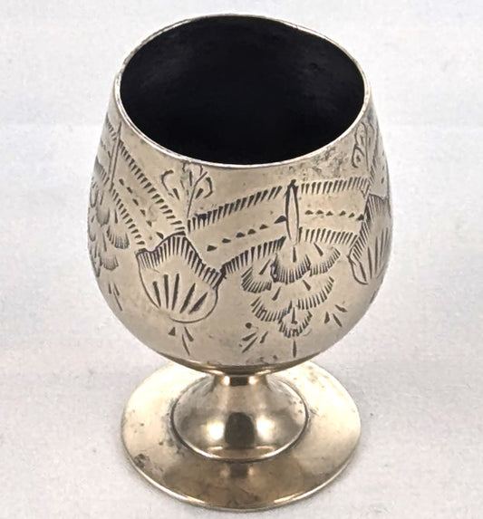 Miniature Brass Wine Goblet