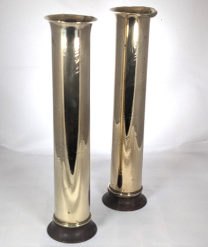 Brass 2Pdr Trench Art Vases