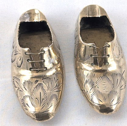 Novelty Brass Shoe Ashtrays