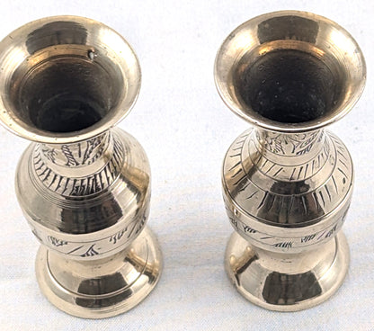 Vintage Brass Miniature Vases