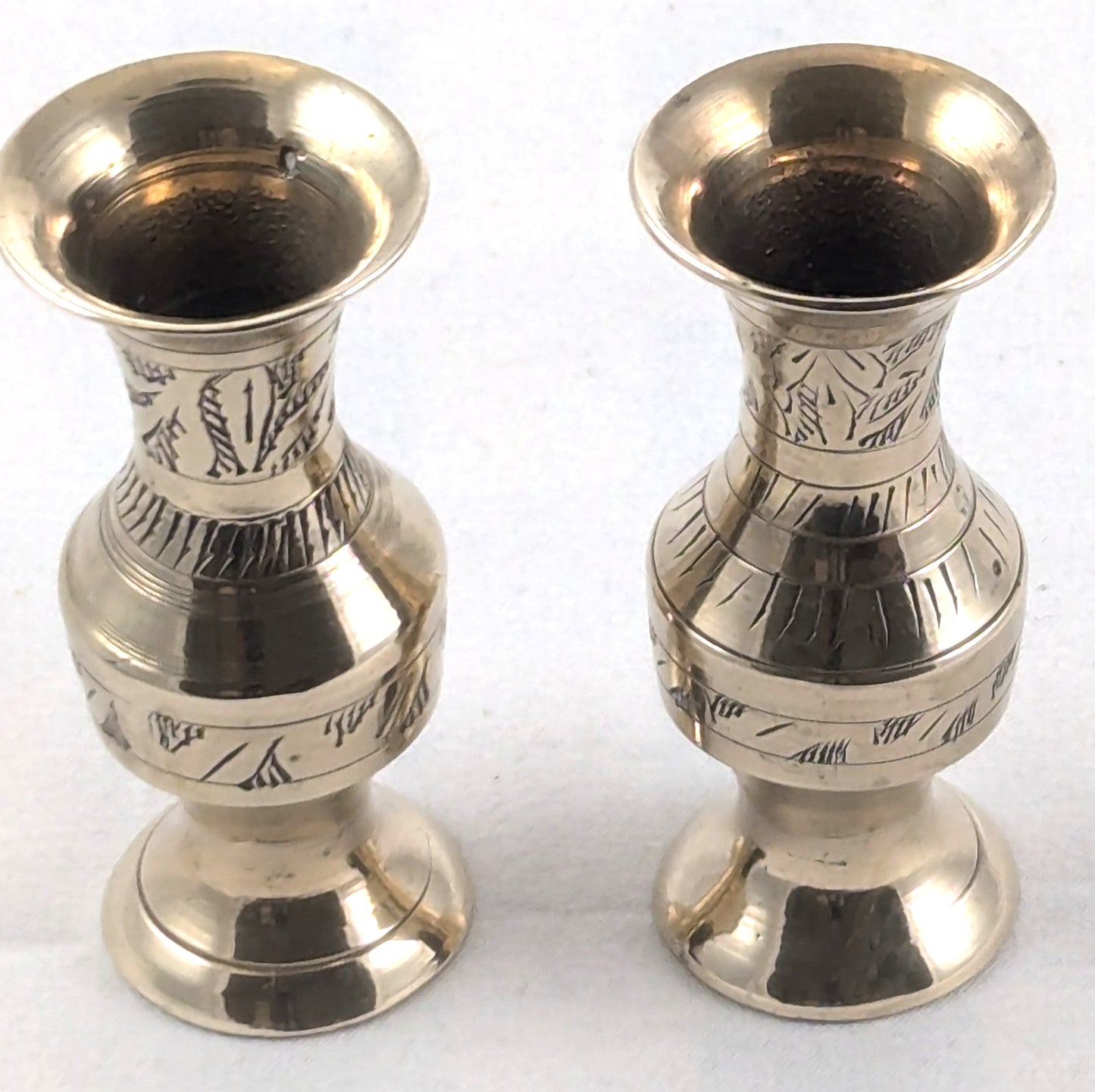 Vintage Brass Miniature Vases