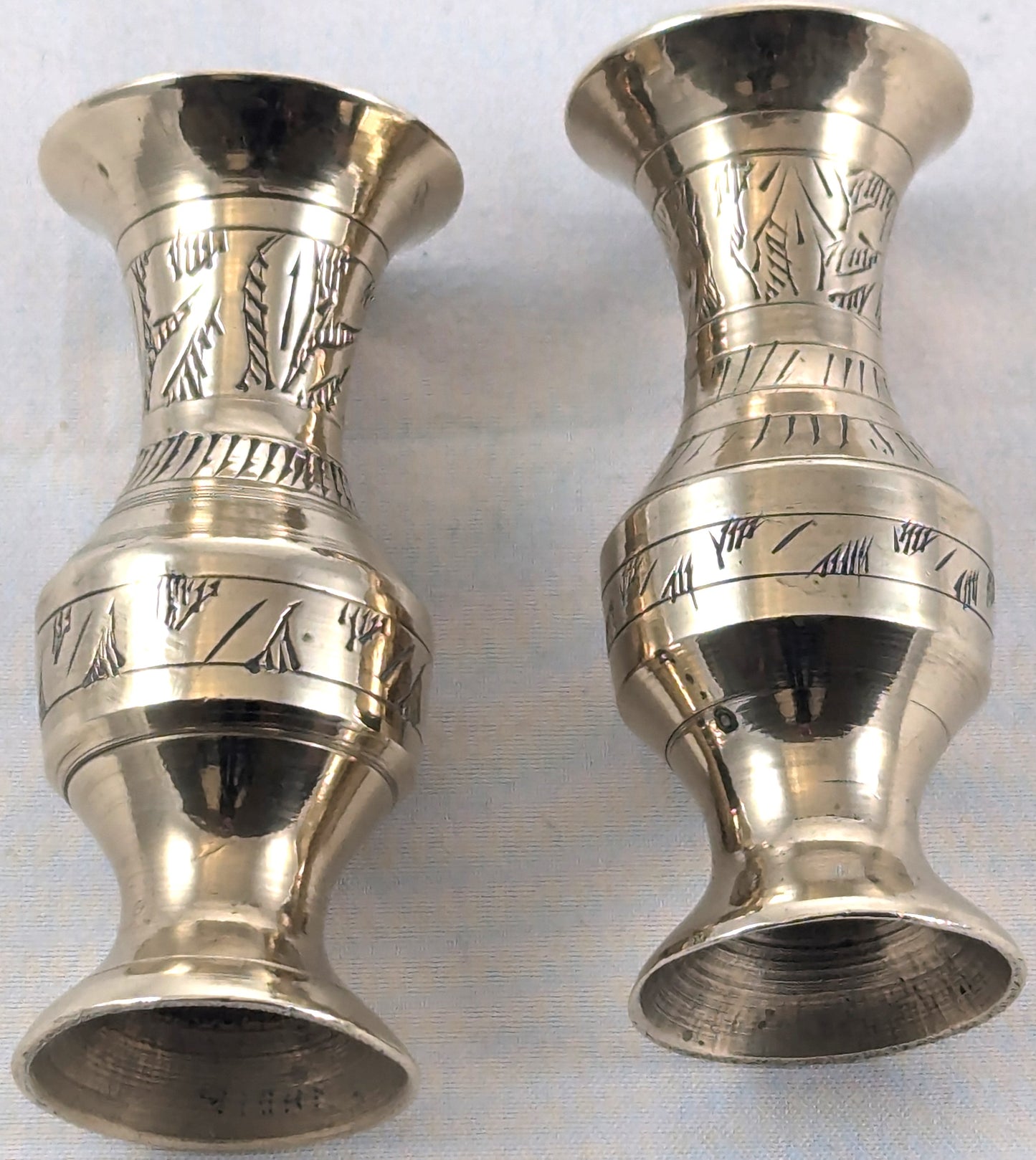 Vintage Brass Miniature Vases