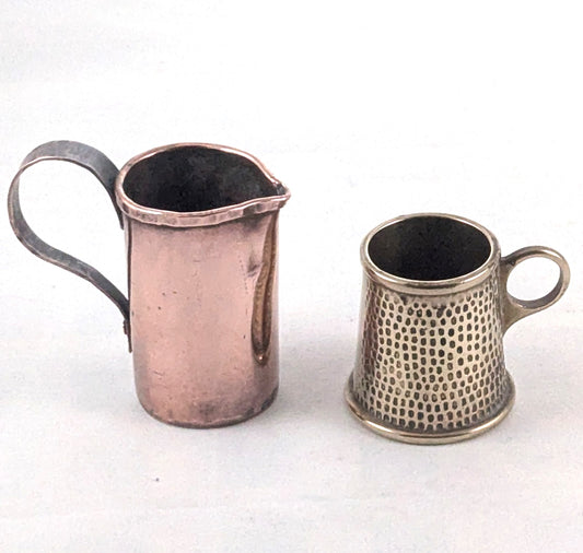 Vintage Miniature Brass and Copper Jugs